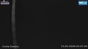 Archived webcam image showing Campo Felice - base station chairlift Colle Destro and chalet Innamorati (Italy) on 13 Mar 2026 at 02:15