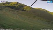 Archived webcam image showing Campo Felice - rope lift Baby Campo Felice, slope Scorpione and chairlift Nibbio on 26 Aug 2026 at 07:32