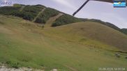 Archived webcam image showing Campo Felice - rope lift Baby Campo Felice, slope Scorpione and chairlift Nibbio on 26 Aug 2026 at 14:32