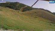 Archived webcam image showing Campo Felice - rope lift Baby Campo Felice, slope Scorpione and chairlift Nibbio on 26 Aug 2026 at 16:32