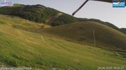 Archived webcam image showing Campo Felice - rope lift Baby Campo Felice, slope Scorpione and chairlift Nibbio on 26 Aug 2026 at 18:32