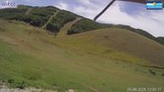 Archived webcam image showing Campo Felice - rope lift Baby Campo Felice, slope Scorpione and chairlift Nibbio on 26 Aug 2026 at 12:32