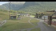 Archived webcam image showing Myrkdalen Hotel at base station chair lift Myrkdalsekspressen on 20 Aug 2026 at 10:55