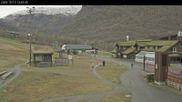 Archived webcam image showing Myrkdalen Hotel at base station chair lift Myrkdalsekspressen on 10 Oct 2026 at 14:32