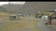 Archived webcam image showing Myrkdalen Hotel at base station chair lift Myrkdalsekspressen on 10 Oct 2026 at 16:32