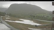 Archived webcam image showing Myrkdalen at the main ticket office Myrkdalsstovo on 22 May 2026 at 14:57