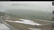Archived webcam image showing Myrkdalen at the main ticket office Myrkdalsstovo on 22 May 2026 at 16:57