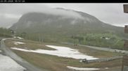 Archived webcam image showing Myrkdalen at the main ticket office Myrkdalsstovo on 22 May 2026 at 18:57