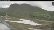Archived webcam image showing Myrkdalen at the main ticket office Myrkdalsstovo on 22 May 2026 at 10:57