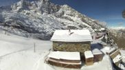 Archived webcam image showing Saas Fee - Längfluh Glacier on 22 Oct 2026 at 14:46