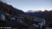 Archived webcam image showing Grächen: Egga on 22 Oct 2026 at 08:45