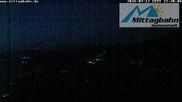 Archiviertes Webcam Bild: Bergstation Mittagbahn - Blick nach Norden am 12.07.2026 um 22:57 Uhr