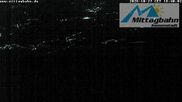 Archiviertes Webcam Bild: Bergstation Mittagbahn - Blick nach Norden am 27.10.2026 um 18:57 Uhr