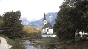 Archived webcam image showing Ramsau - Berchtesgaden - View to the St. Sebastian Church on 12 Jul 2026 at 06:06