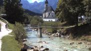 Archived webcam image showing Ramsau - Berchtesgaden - View to the St. Sebastian Church on 12 Jul 2026 at 14:06