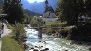 Archived webcam image showing Ramsau - Berchtesgaden - View to the St. Sebastian Church on 12 Jul 2026 at 16:06