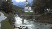 Archived webcam image showing Ramsau - Berchtesgaden - View to the St. Sebastian Church on 12 Jul 2026 at 20:06