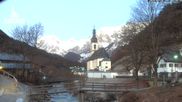 Archived webcam image showing Ramsau - Berchtesgaden - View to the St. Sebastian Church on 26 Feb 2026 at 06:42