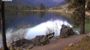 Archived webcam image showing View to Luitpoldweg at lake Hintersee near Ramsau on 12 Apr 2026 at 08:07