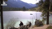 Archived webcam image showing View to Luitpoldweg at lake Hintersee near Ramsau on 12 Apr 2026 at 12:07