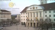 Archiviertes Webcam Bild: Bahnhofplatz Sonneberg - Blick auf das Neue Rathaus am 12.04.2026 um 08:54 Uhr