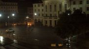 Archived webcam image showing Bahnhofplatz Sonneberg - View of the Town Hall on 7 May 2026 at 02:27