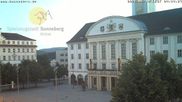 Archived webcam image showing Bahnhofplatz Sonneberg - View of the Town Hall on 19 Jun 2026 at 04:15