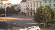 Archived webcam image showing Bahnhofplatz Sonneberg - View of the Town Hall on 19 Jun 2026 at 06:05