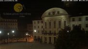 Archived webcam image showing Bahnhofplatz Sonneberg - View of the Town Hall on 6 Aug 2026 at 04:28
