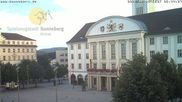 Archived webcam image showing Bahnhofplatz Sonneberg - View of the Town Hall on 6 Aug 2026 at 06:28