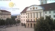 Archiviertes Webcam Bild: Bahnhofplatz Sonneberg - Blick auf das Neue Rathaus am 26.08.2026 um 06:15 Uhr