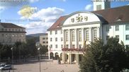 Archiviertes Webcam Bild: Bahnhofplatz Sonneberg - Blick auf das Neue Rathaus am 26.08.2026 um 16:15 Uhr