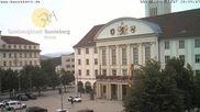 Archiviertes Webcam Bild: Bahnhofplatz Sonneberg - Blick auf das Neue Rathaus am 26.08.2026 um 12:15 Uhr