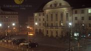 Archived webcam image showing Bahnhofplatz Sonneberg - View of the Town Hall on 26 Feb 2026 at 18:12