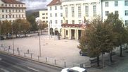Archiviertes Webcam Bild: Bahnhofplatz Sonneberg - Blick auf das Neue Rathaus am 10.10.2026 um 12:53 Uhr