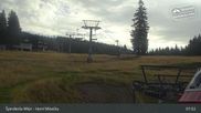 Archived webcam image showing Špindlerův Mlýn: Horní Mísečky on 10 Aug 2026 at 08:57