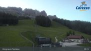 Archived webcam image showing Carezza: Base Station King Laurin on 4 Jul 2026 at 05:26