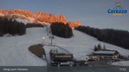 Archiviertes Webcam Bild: Carezza: Talstation König Laurin am 26 Feb 2026 um 19:02 Uhr