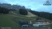 Archived webcam image showing Carezza: Base Station King Laurin on 21 Oct 2026 at 01:17