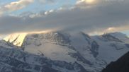 Archived webcam image showing 4 Vallées: View of Dent Blanche and Matterhorn on 8 May 2026 at 06:26