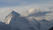 Archived webcam image showing 4 Vallées: View of Dent Blanche and Matterhorn on 8 May 2026 at 07:26