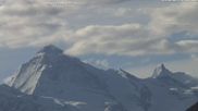 Archived webcam image showing 4 Vallées: View of Dent Blanche and Matterhorn on 8 May 2026 at 08:26