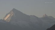 Archived webcam image showing 4 Vallées: View of Dent Blanche and Matterhorn on 25 Jun 2026 at 07:22