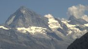Archiviertes Webcam Bild: 4 Vallées: Blick Richtung Dent Blanche und Matterhorn am 12.07.2026 um 16:39 Uhr