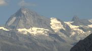Archiviertes Webcam Bild: 4 Vallées: Blick Richtung Dent Blanche und Matterhorn am 12.07.2026 um 18:31 Uhr
