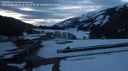 Archived webcam image showing Obertilliach biathlon centre on 1 Apr 2026 at 06:31