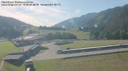 Archived webcam image showing Obertilliach biathlon centre on 14 Jun 2026 at 08:55