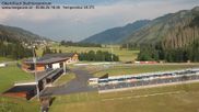 Archived webcam image showing Obertilliach biathlon centre on 30 Jun 2026 at 18:42
