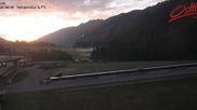 Archived webcam image showing Obertilliach biathlon centre on 28 Sep 2026 at 06:51
