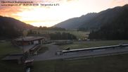 Archived webcam image showing Obertilliach biathlon centre on 28 Sep 2026 at 07:51